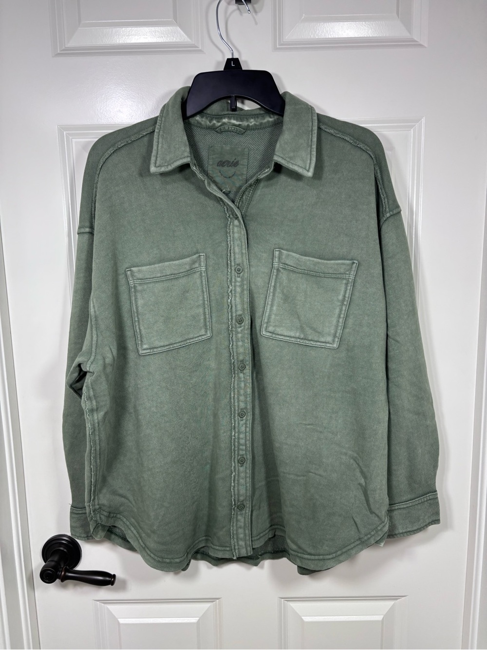 NWT Aerie Lumber Jane Oversized Shirt Jacket Women’s XS Green